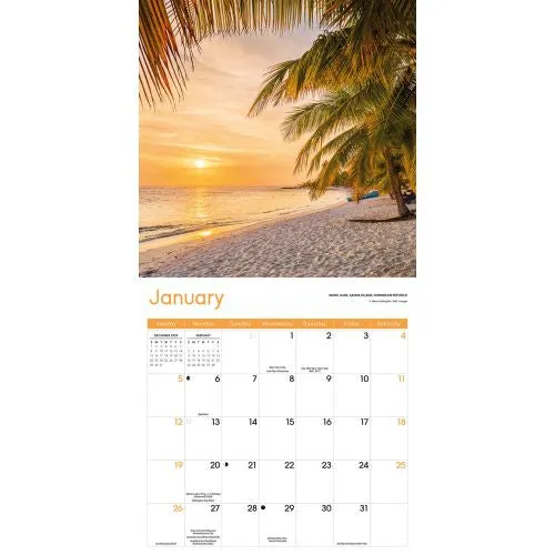2025 Beaches Wall Calendar