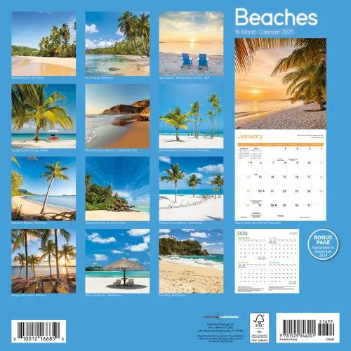 2025 Beaches Wall Calendar