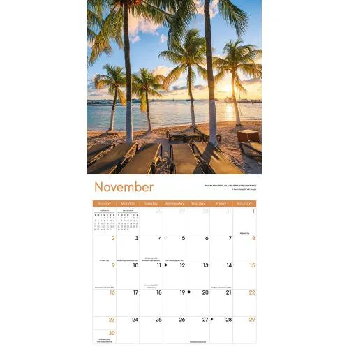 2025 Beaches Wall Calendar