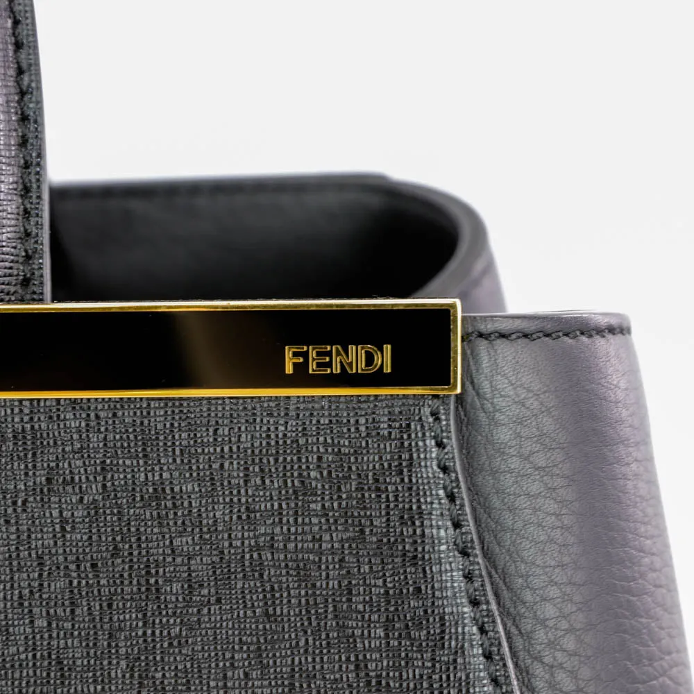 2Jours Medium Leather Tote in Black