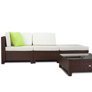 4pc Outdoor Furniture Setting | LONDON RATTAN Wicker Sofa