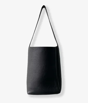 Aeta/PEBBLE GRAIN LEATHER SHOULDER M (BLACK)