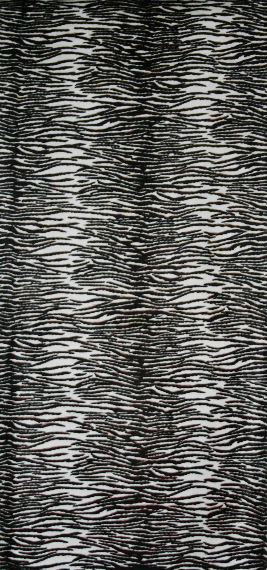 African Zebra Print Fabric 6 Yards Black and White