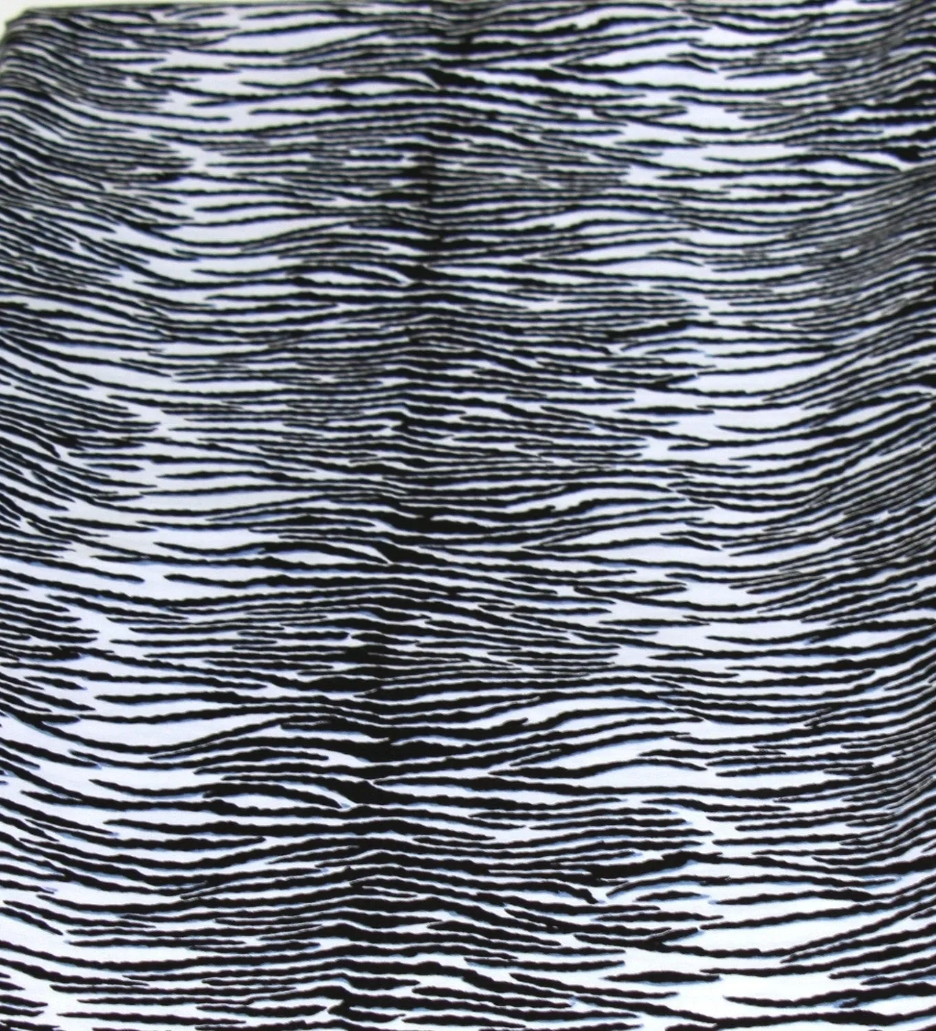 African Zebra Print Fabric 6 Yards Black and White