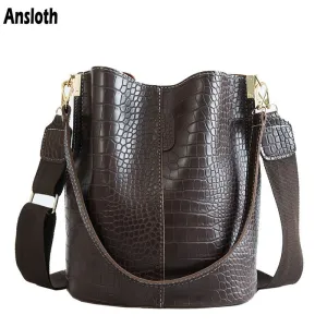 Ansloth Crocodile Crossbody Bag For Women Shoulder Bag Brand Designer