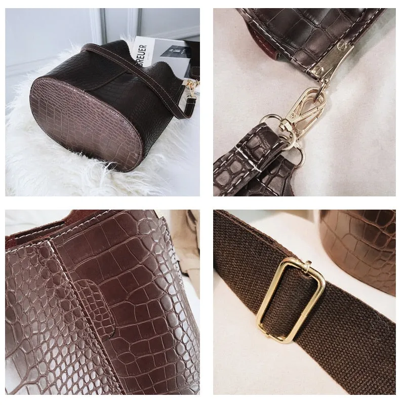 Ansloth Crocodile Crossbody Bag For Women Shoulder Bag Brand Designer