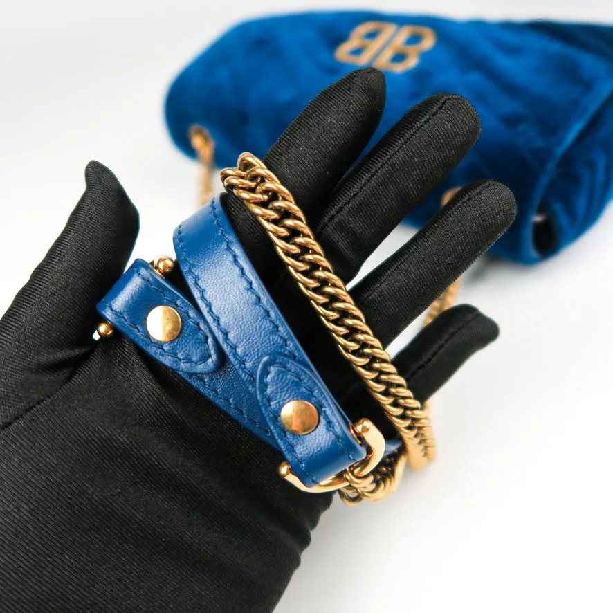 BB Round bag in Velvet Royal Blue