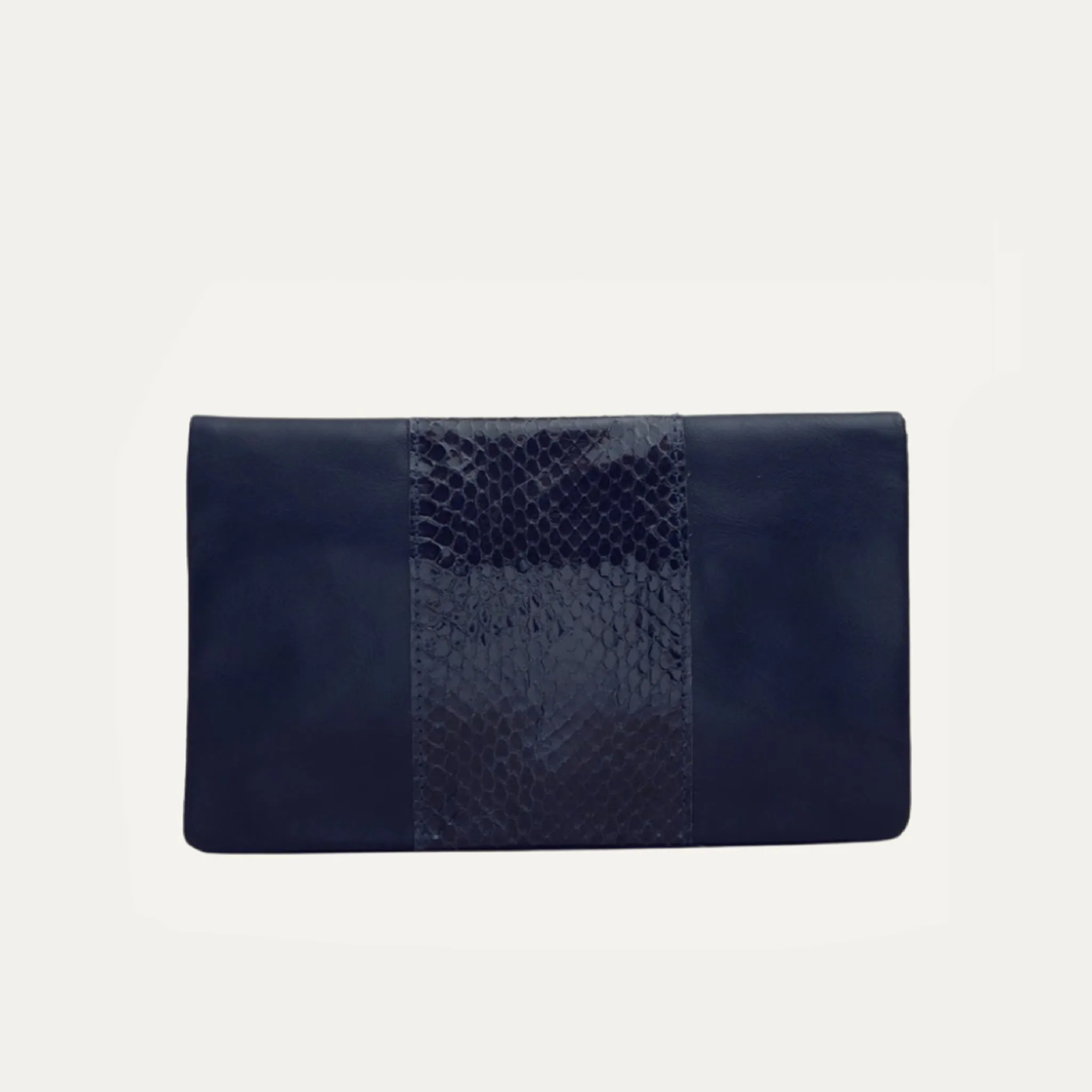 Belt Bag | Navy   Snake Print Leather "The Whistler"