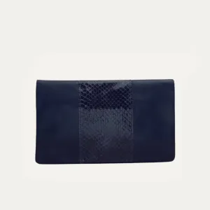 Belt Bag | Navy   Snake Print Leather "The Whistler"
