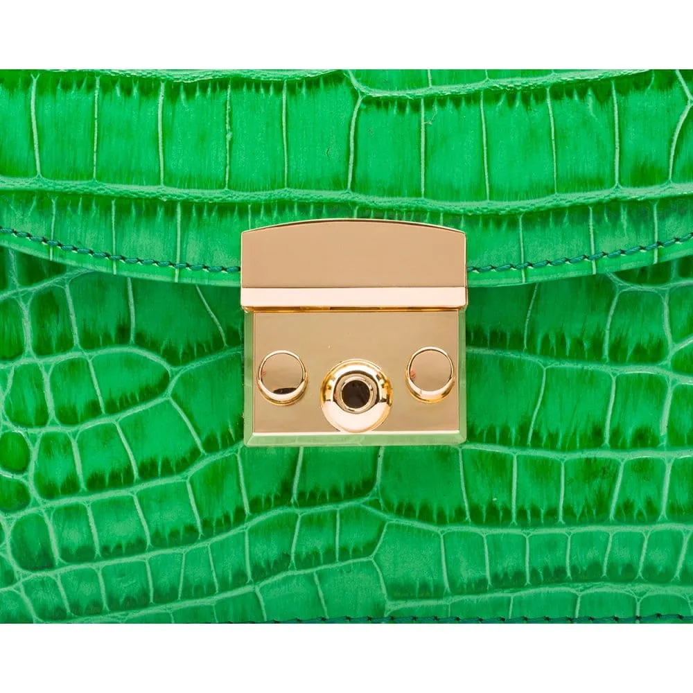 Betty Bag - Emerald Green Croc