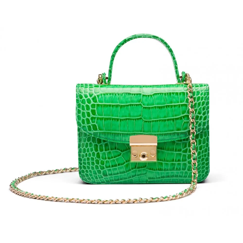Betty Bag - Emerald Green Croc