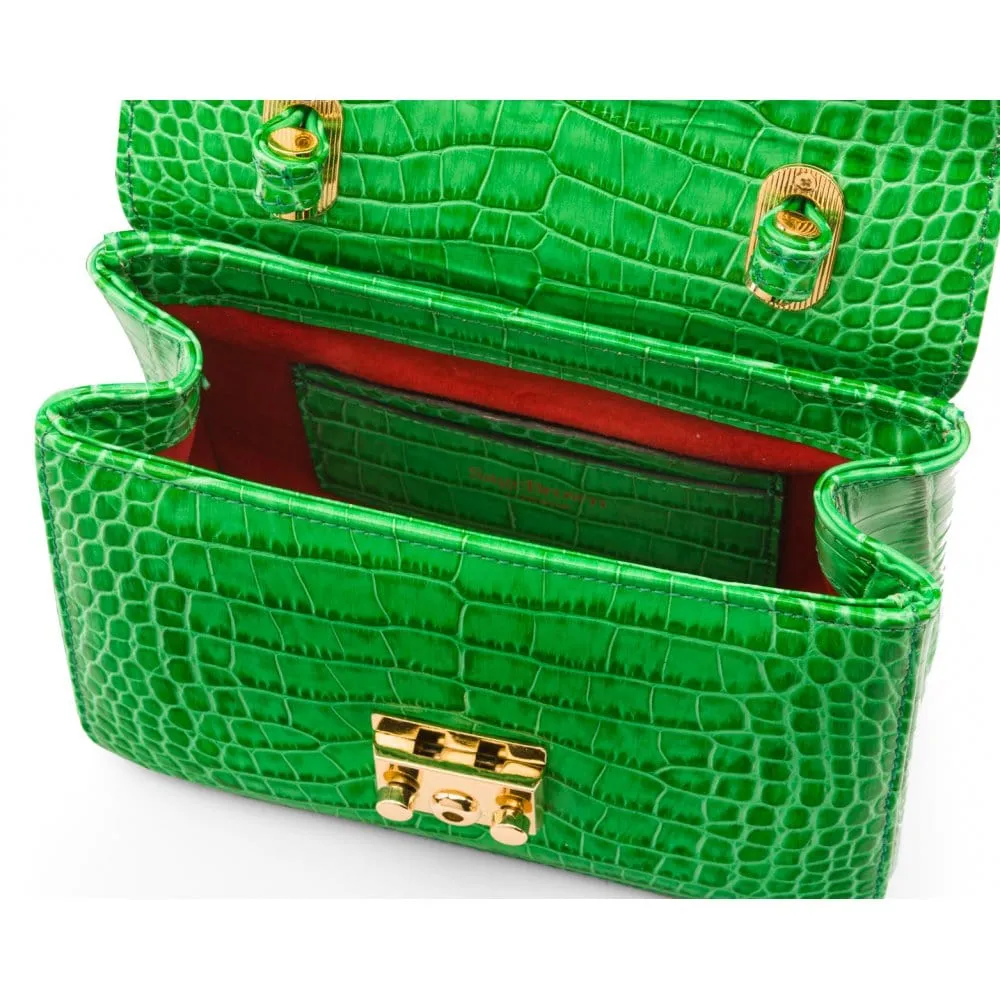 Betty Bag - Emerald Green Croc