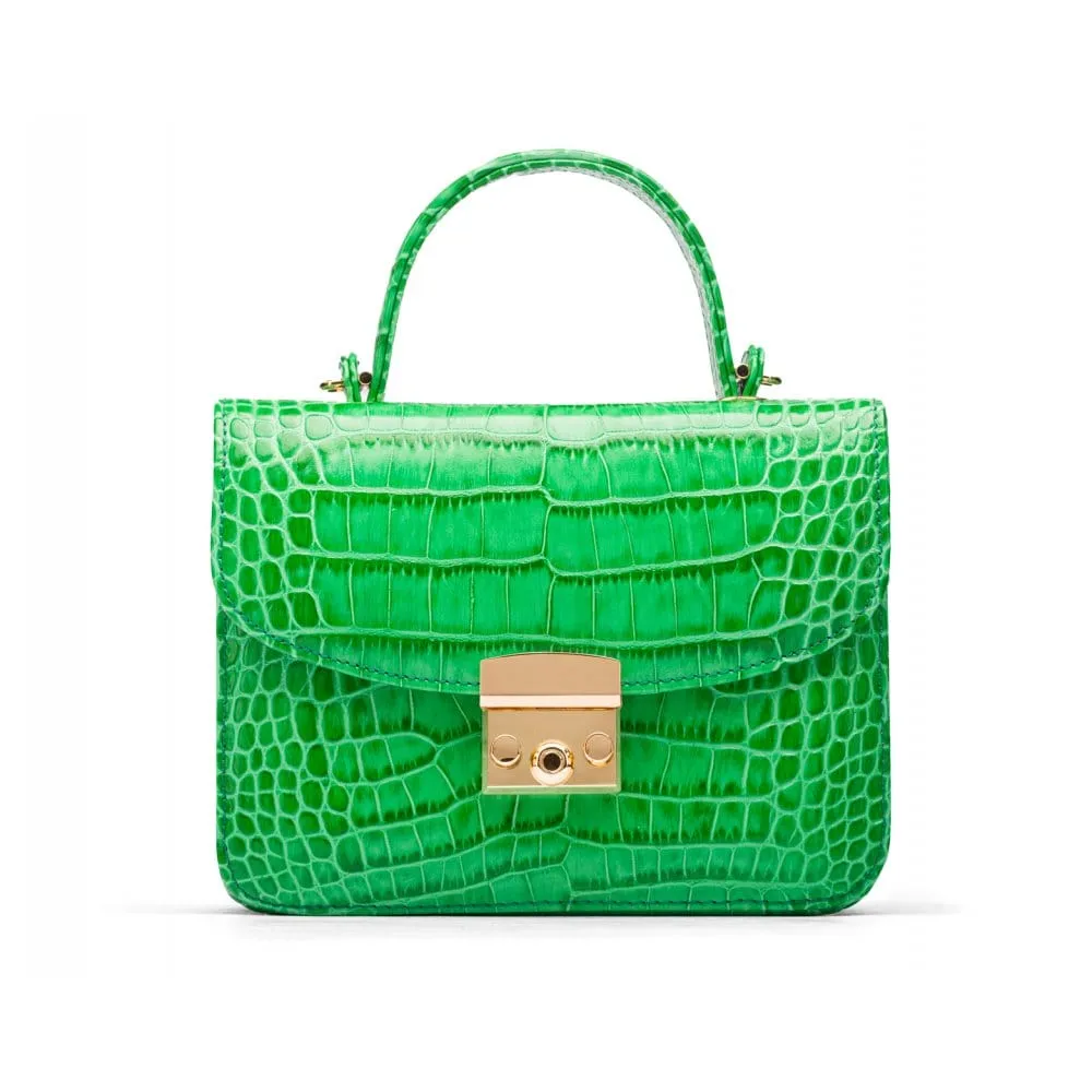 Betty Bag - Emerald Green Croc