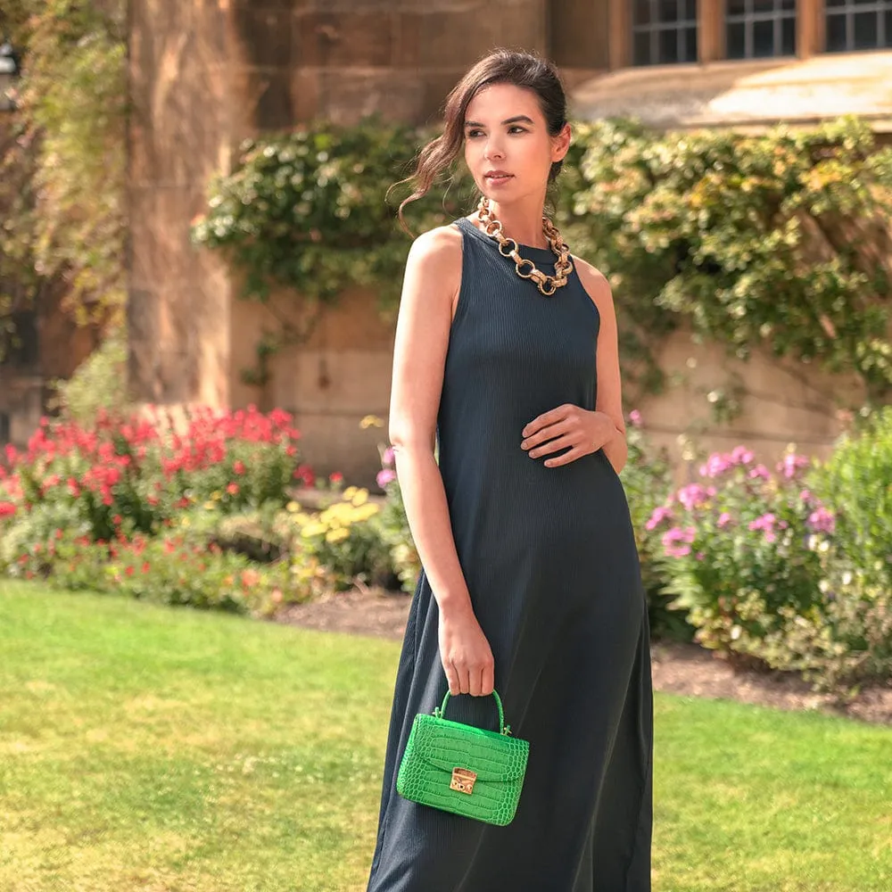 Betty Bag - Emerald Green Croc