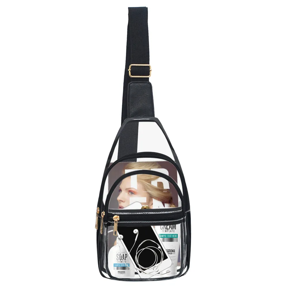 Black NGIL Clear Fashion Sling Bag