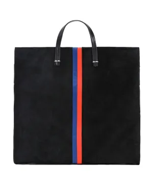 Black Simple Suede Tote