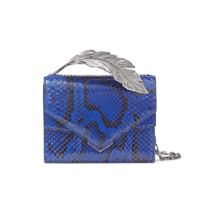 Blue Python Alina Clutch