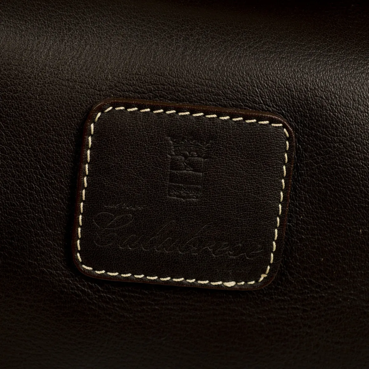 Brown Pompei leather travel bag
