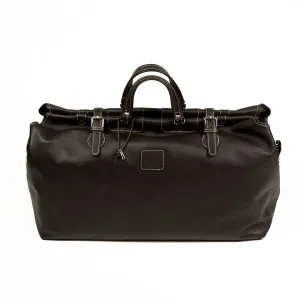 Brown Pompei leather travel bag