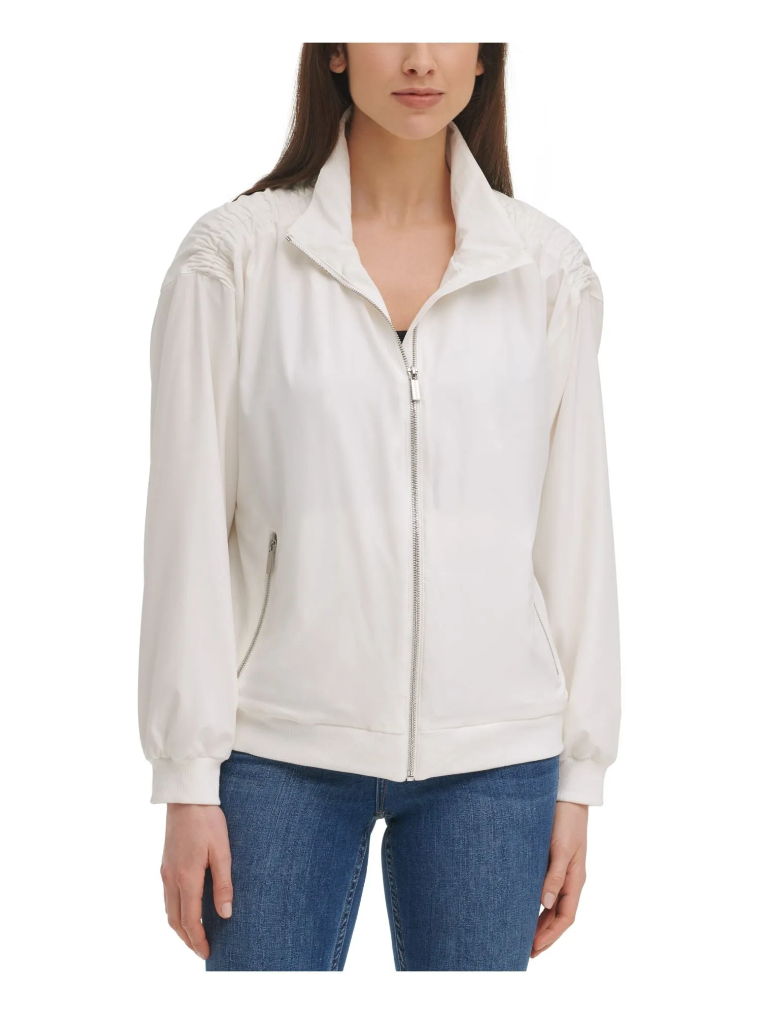 CALVIN KLEIN Womens Stretch Pocketed Jacket