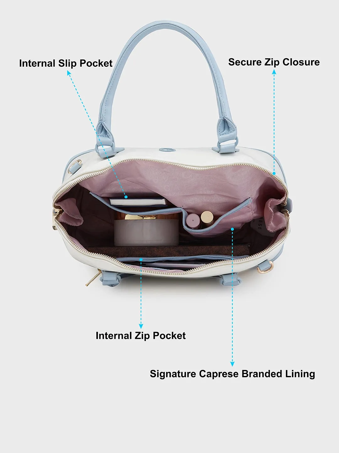 Caprese Aurora Satchel Medium Yellow