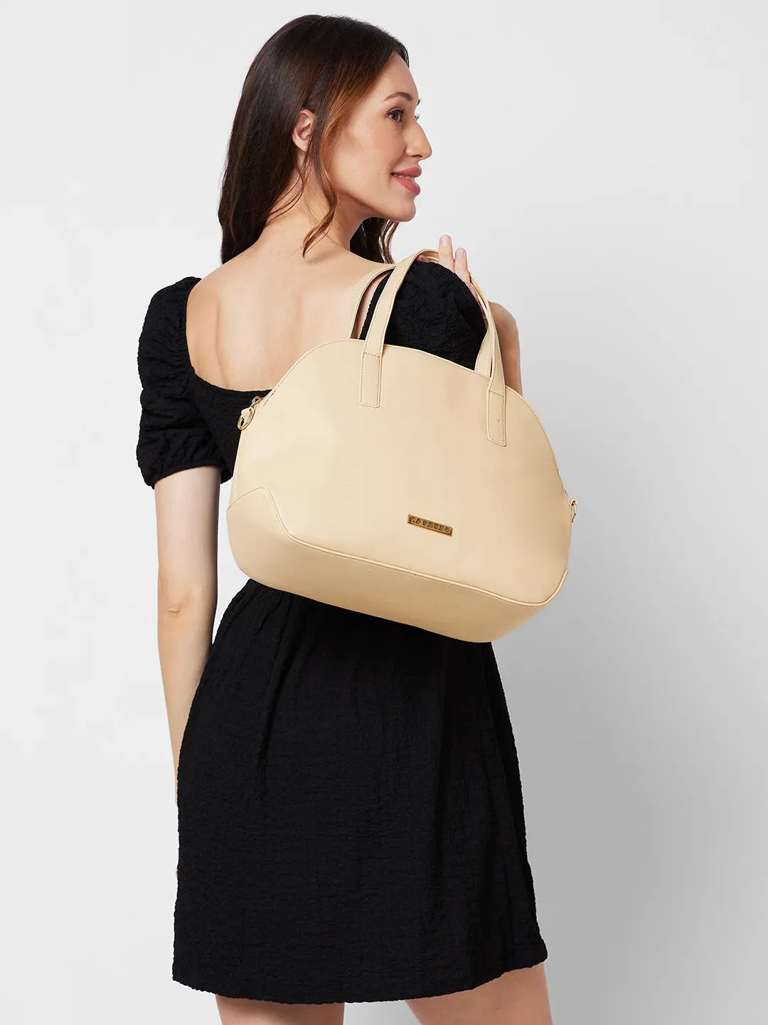 Caprese Jensen Satchel Medium Beige