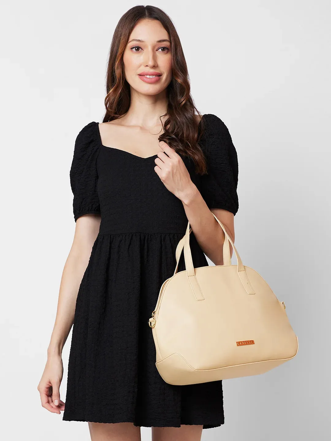 Caprese Jensen Satchel Medium Beige