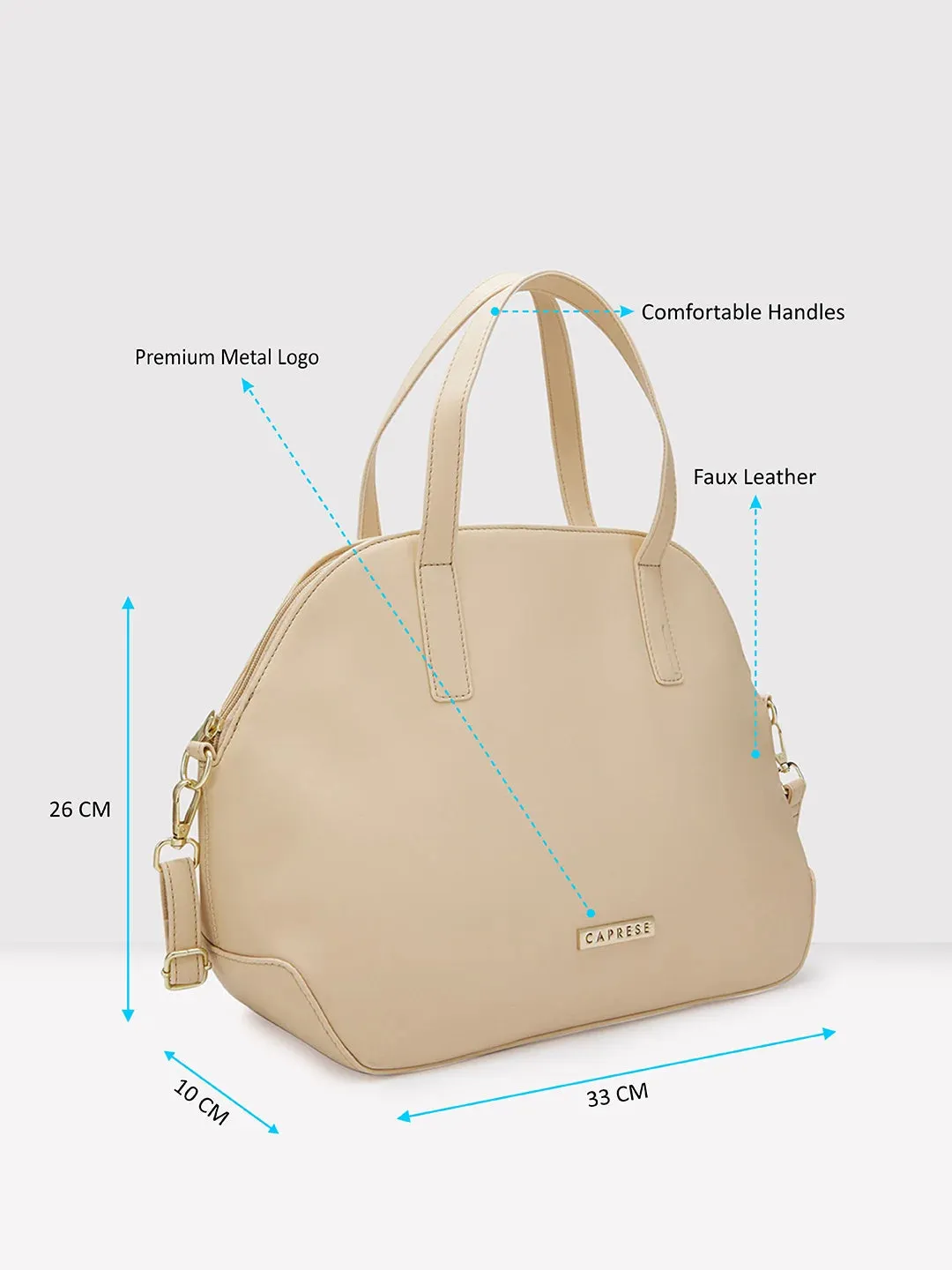 Caprese Jensen Satchel Medium Beige