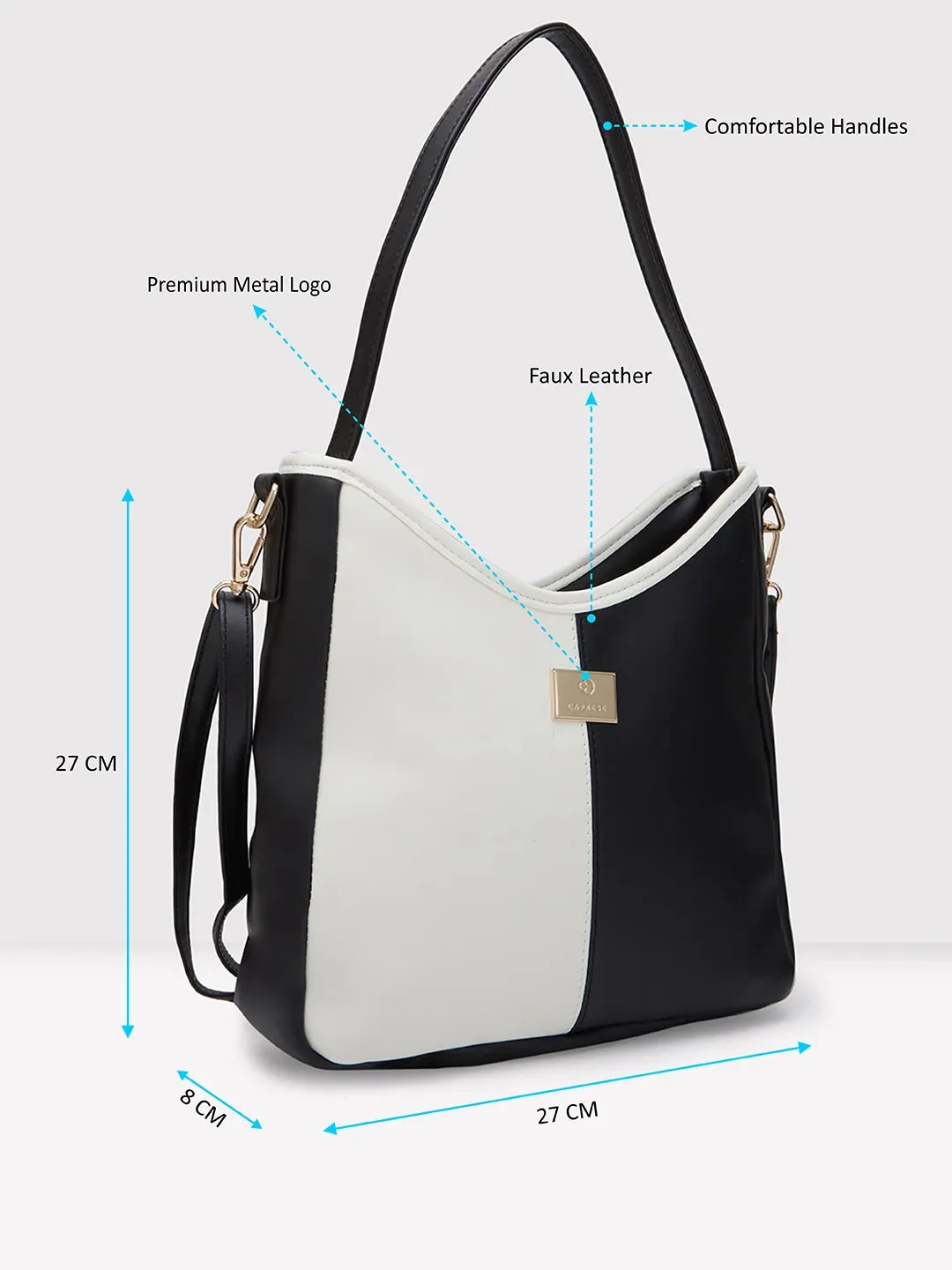 Caprese River Satchel Medium Black