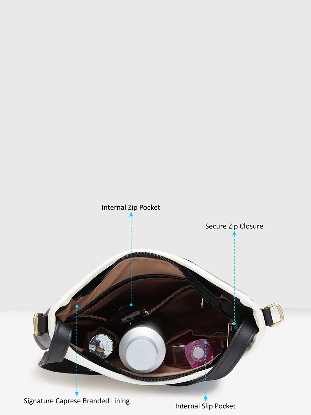Caprese River Satchel Medium Black