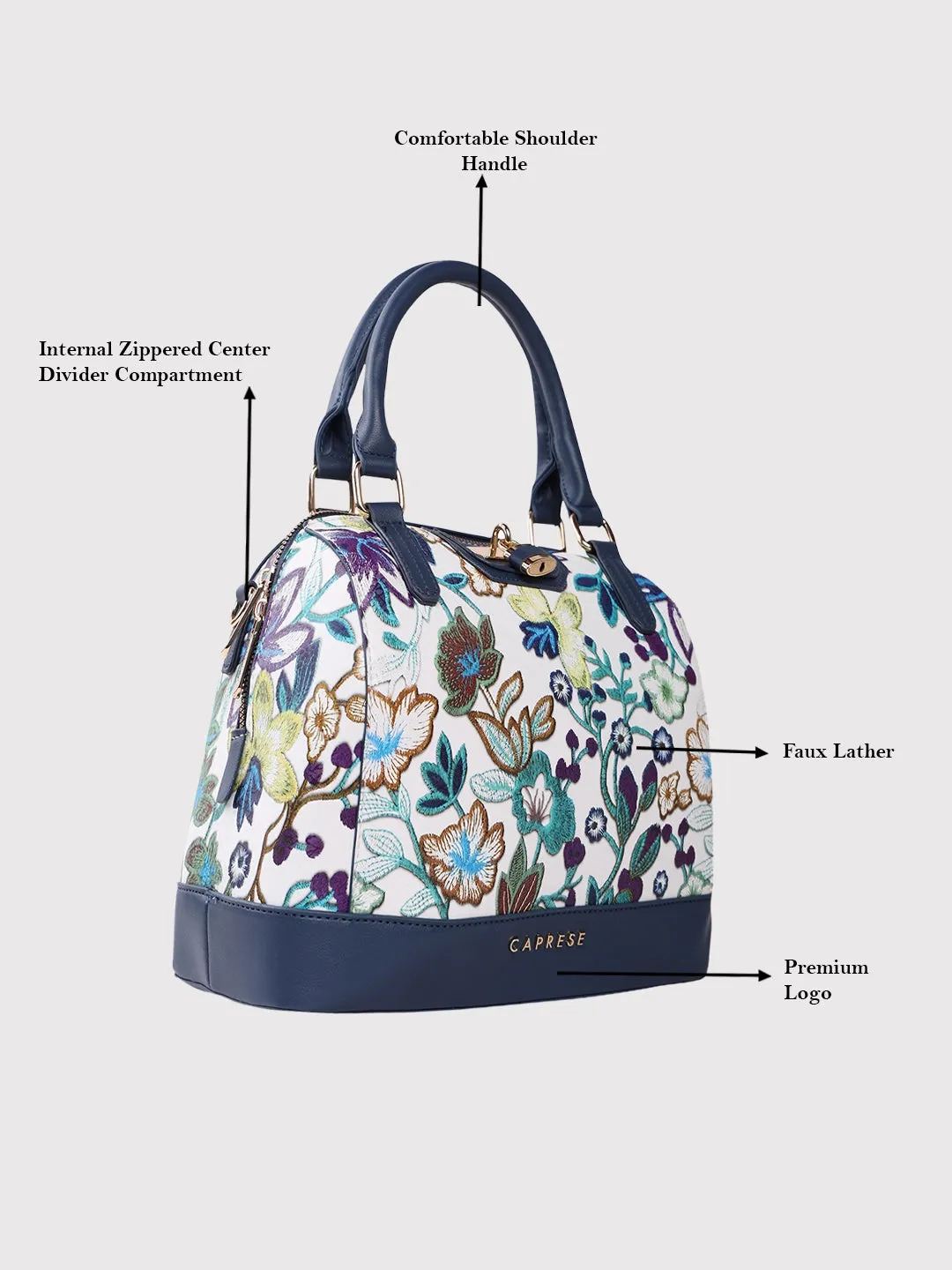Caprese Wren Satchel Medium Navy