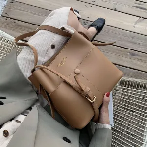 casaul buckets bag for women designer shoulder bags luxury soft pu leather crossbody bag large capacity tote ladies big purses