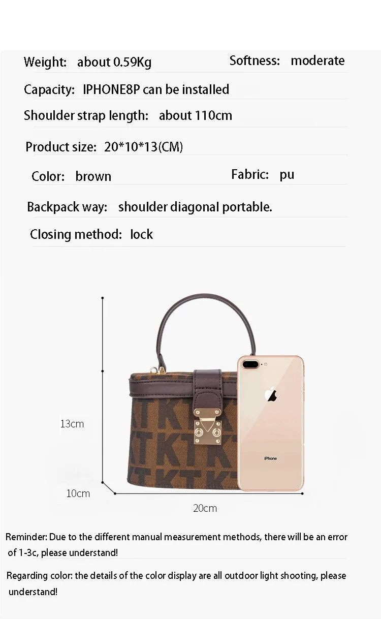 Christmas Gift 2021 new trendy portable bucket bag presbyopia retro shoulder bag fashionable western style messenger small bag female box bag