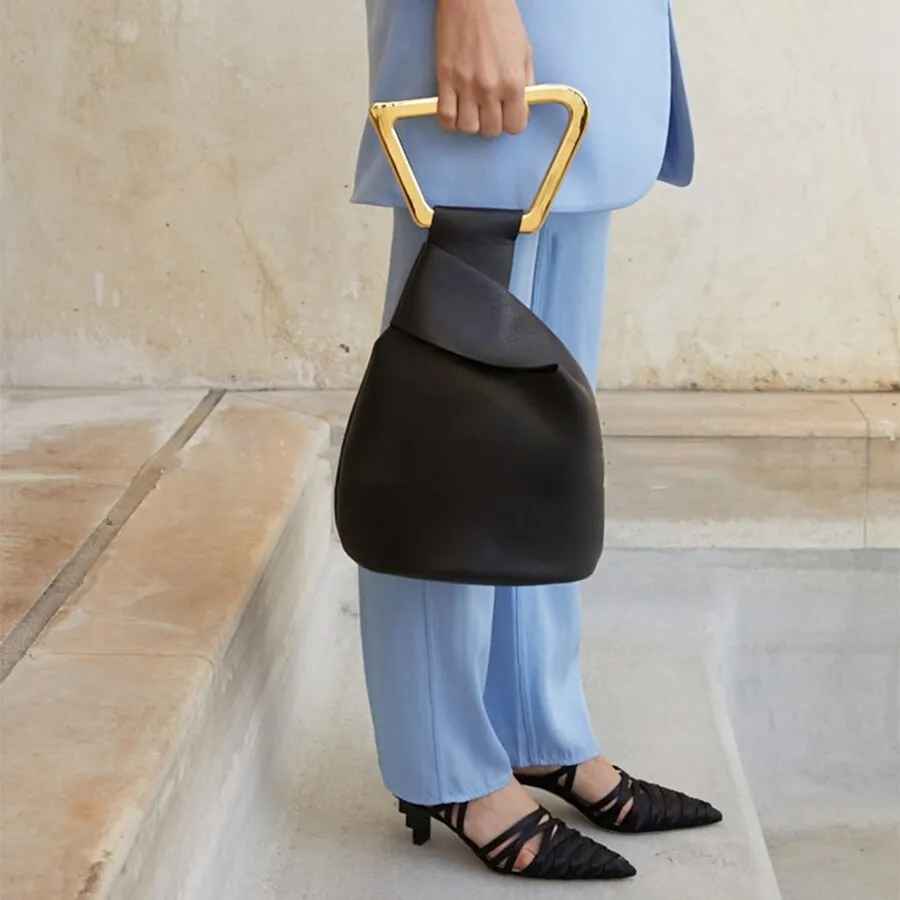 Christmas Gift Fashion Acrylic Handle Women's Handbags Designer Brand Female Tote Luxury Pu Lady Hand Bags Summer Irregular Bucket Bags Purses