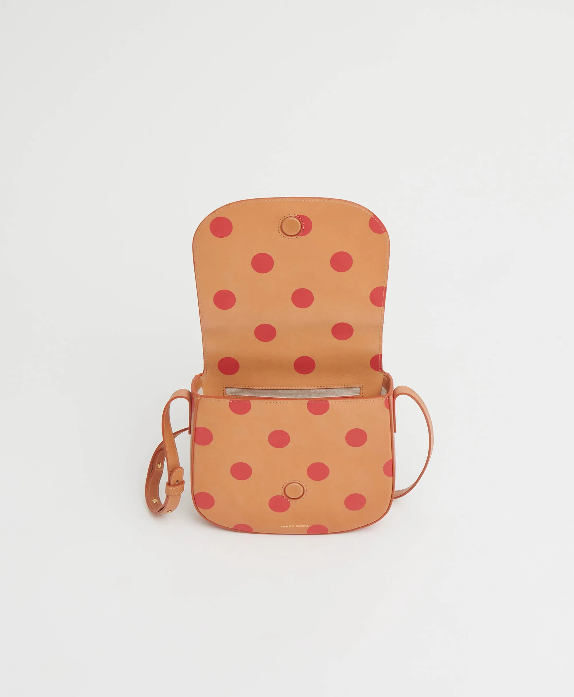 Classic Crossbody - Polka Dot - Cammello / Red Polka Dot