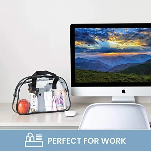 Clear Makeup abd Purse Bag Stadium Approved Great for Work, Events,