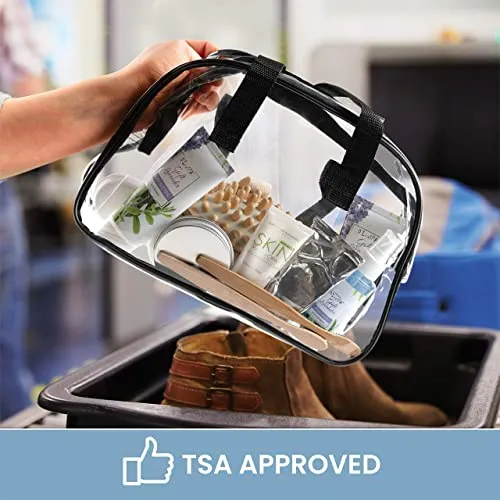 Clear Makeup abd Purse Bag Stadium Approved Great for Work, Events,