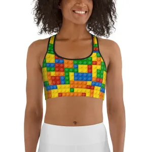 Colorful Blocks Sports Bra