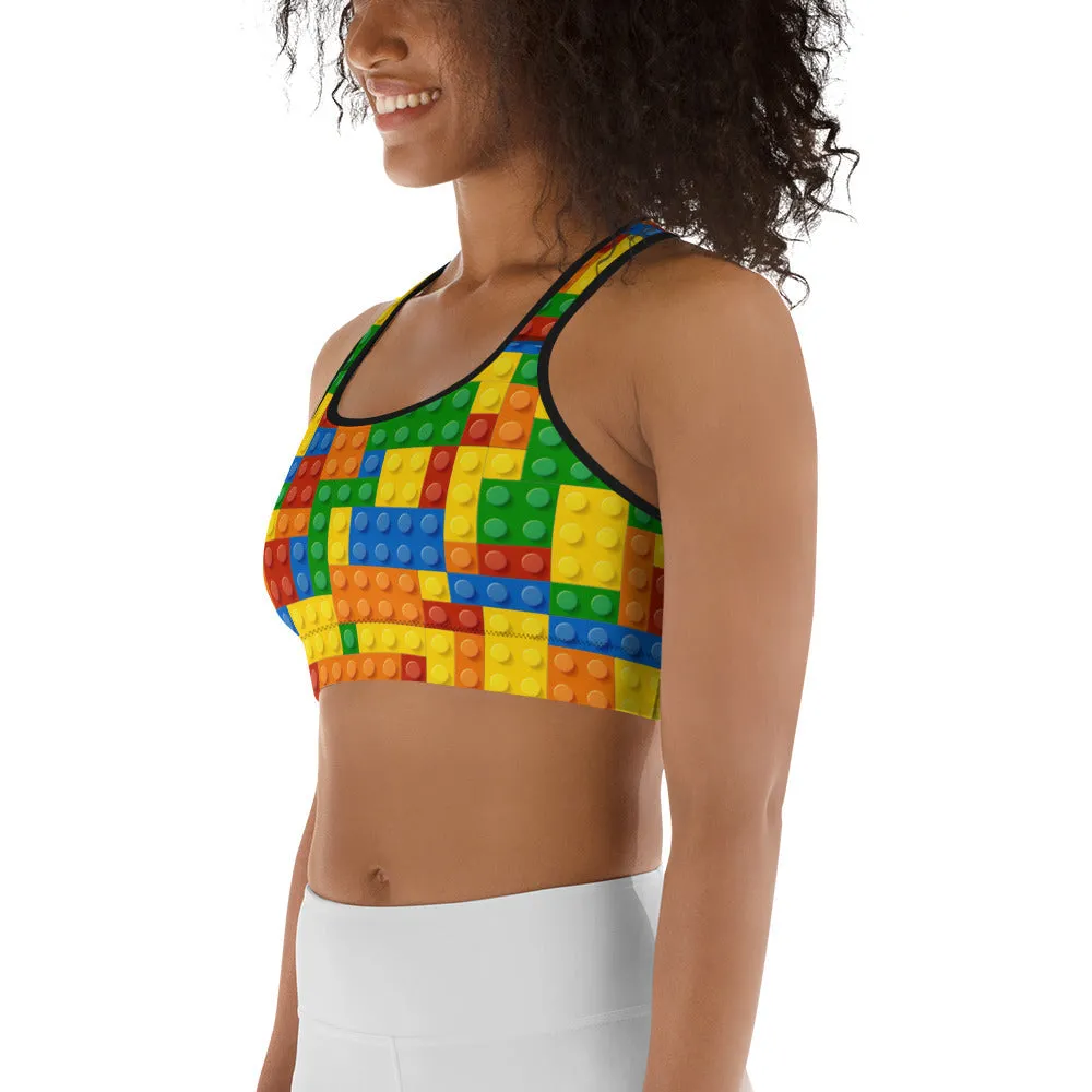 Colorful Blocks Sports Bra