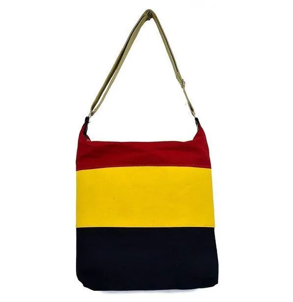 Colorful Stripes Canvas Shoulder Bag