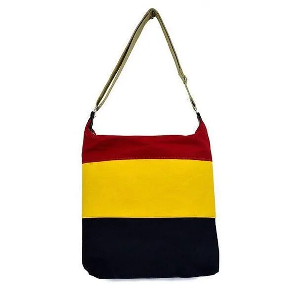 Colorful Stripes Canvas Shoulder Bag