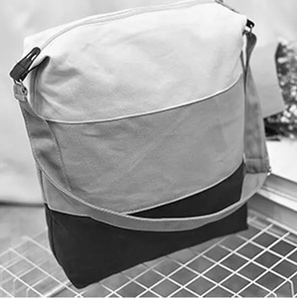 Colorful Stripes Canvas Shoulder Bag