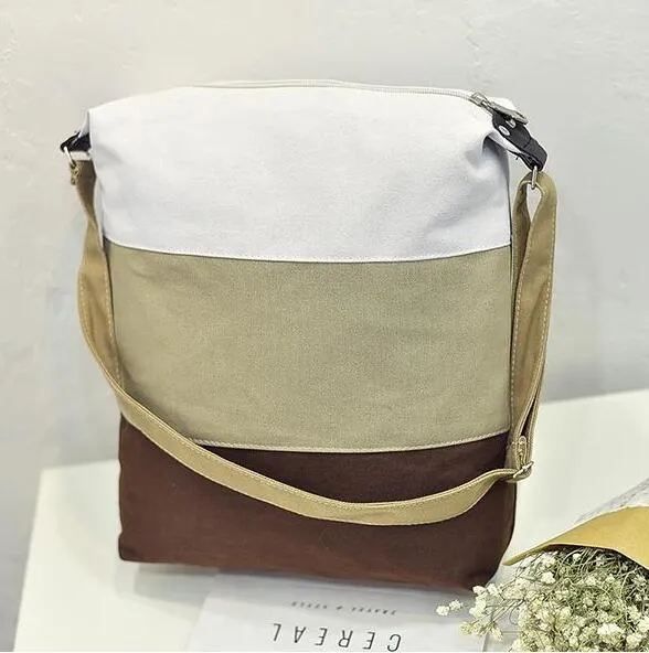Colorful Stripes Canvas Shoulder Bag