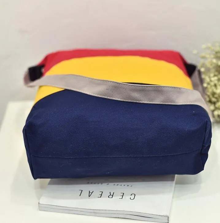 Colorful Stripes Canvas Shoulder Bag