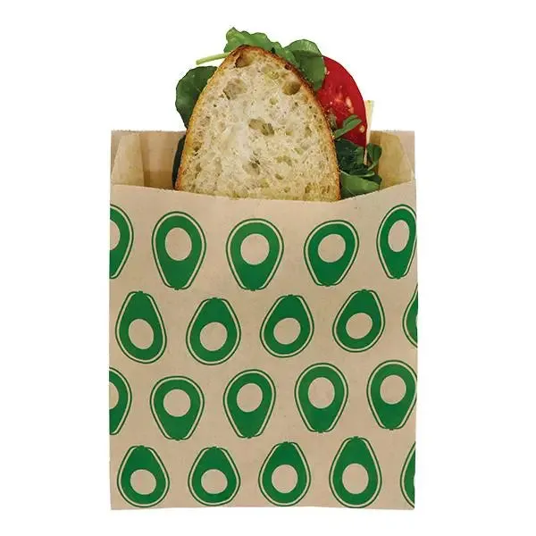Compostable   Unbleached Kraft Paper Sandwich Bags