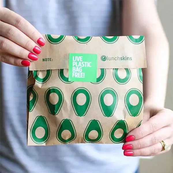 Compostable   Unbleached Kraft Paper Sandwich Bags