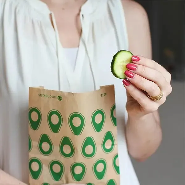 Compostable   Unbleached Kraft Paper Sandwich Bags