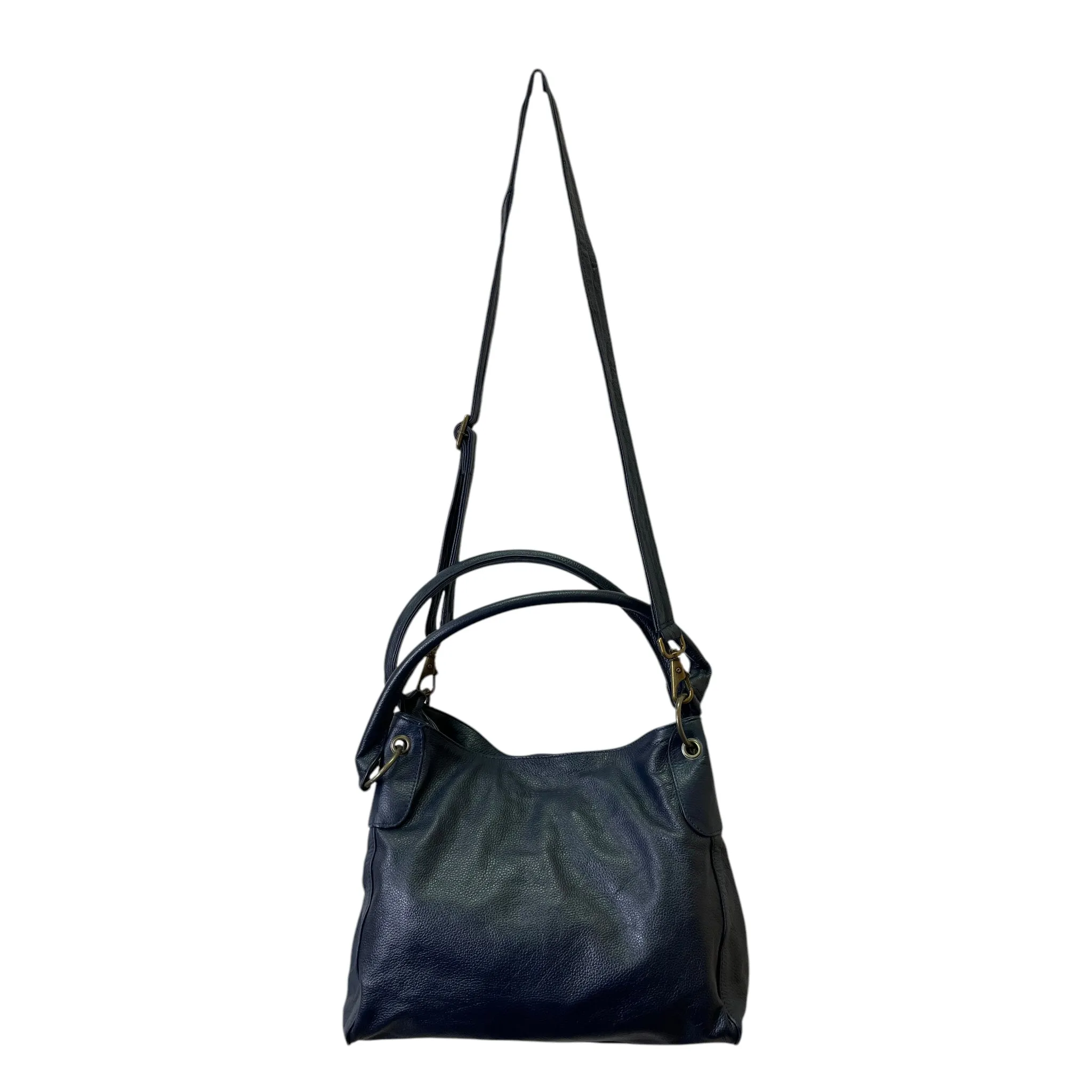 Crossbody Leather By Wanderers In Blue, Size:Large