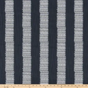 Dash Peacoat Slub Linen Fabric By Premier Prints