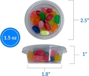 Disposable Clear Plastic Portion Cup PP 1.5oz 2g